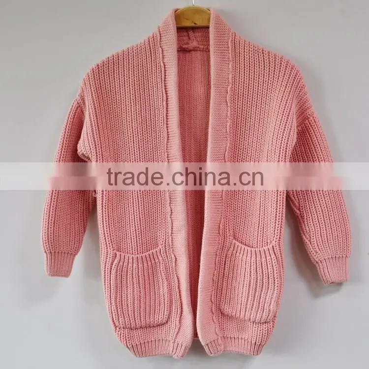 Winter Outer Coat Cotton Sweater 100% Pure Cotton Cardigan Sweater for Girl