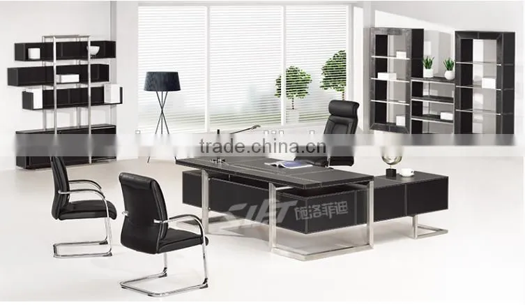 HL Series fashionable metal frame leather covered cabinet