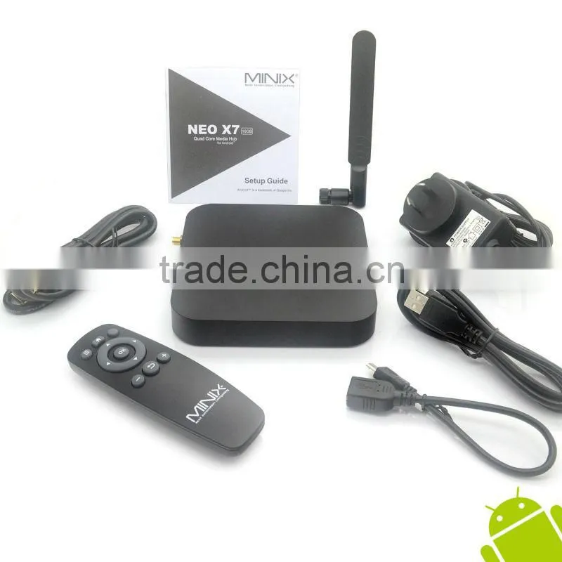 New coming! MINIX NEO X7 TV BOX with Bluetooth External wifi antenna Quad Core TV Box RK3188 2G/16G