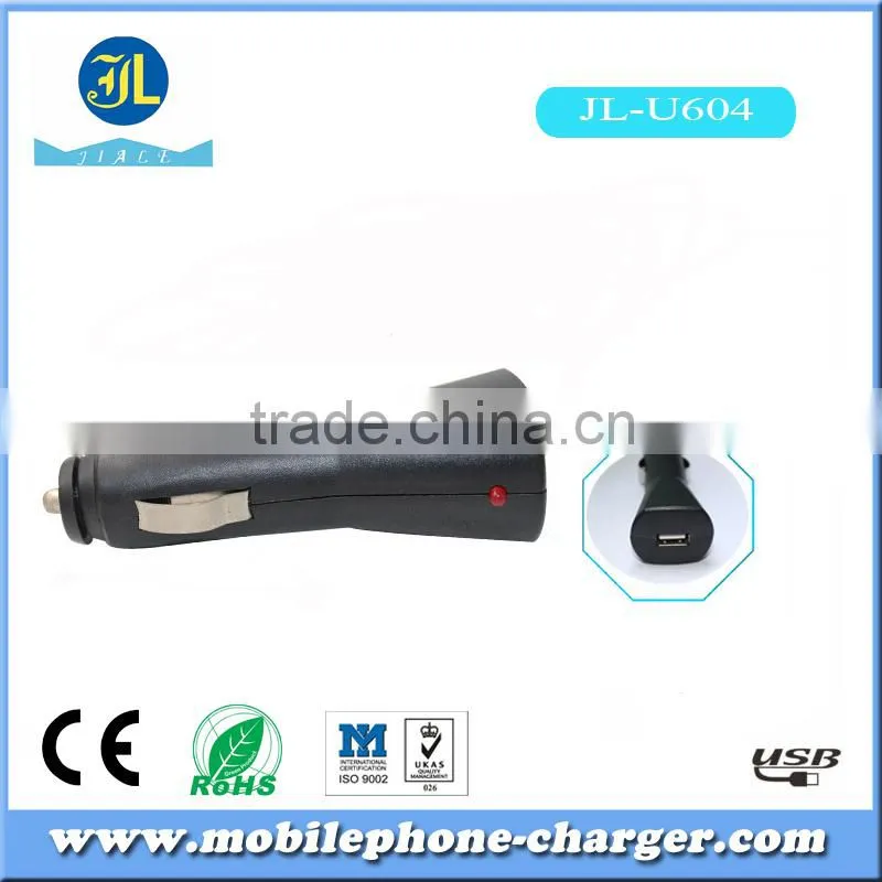 Electronic product USB vehicle charger adapter mobile phone accessories with ABS material
