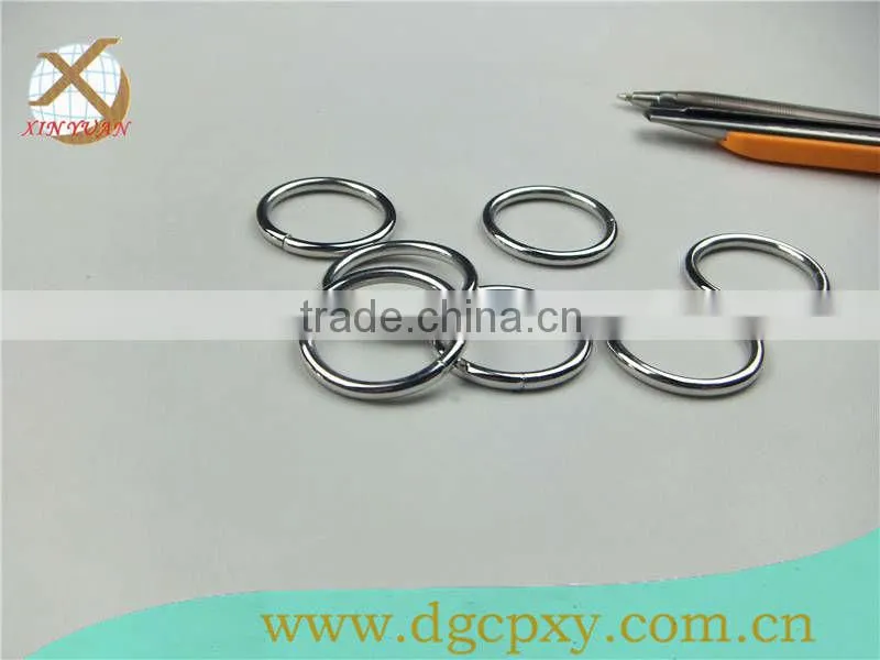 silver O ring buckles for bags