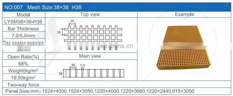 Pedestrian walkway trench cover plate tree cover 25mm FRP grating