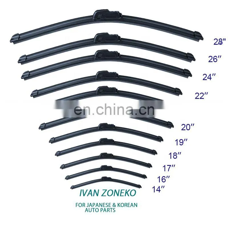 Wholesale Car Soft Windscreen Hybrid Universal Wiper Blade For Japanese Korean German French Cars