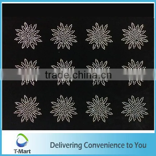 factory custom made crystal hot fix dance rhinestone motif