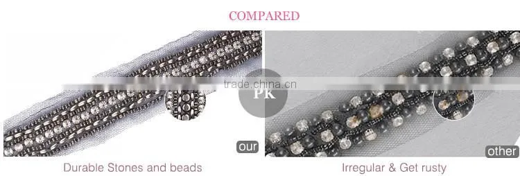 Fine Quality white shirt collar designs handmade collar bead trim
