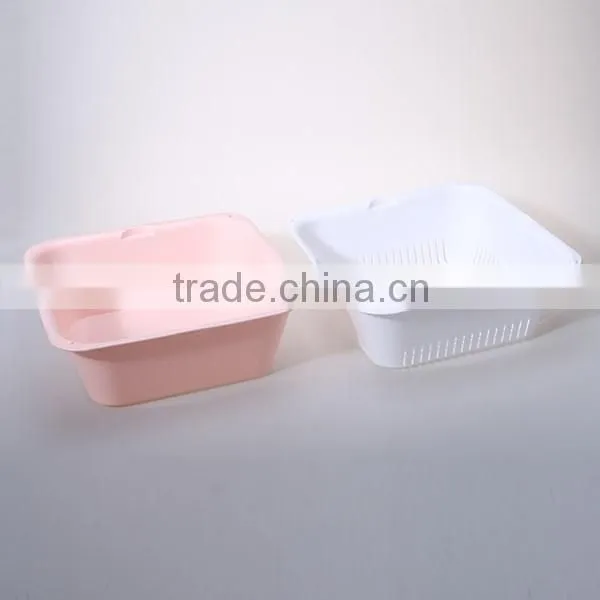 BPA free container kitchen plastic colander with tray