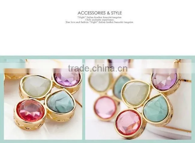 Alloy Jewel Candy Color Earrings