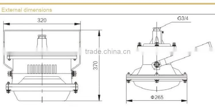 SBF6101 waterproof dustproof anticorrosive induction floodlight without maintenance