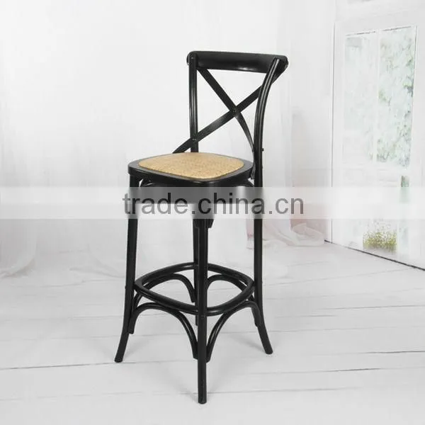 RCH-4003 Tall Wooden Cross Back Bar Chair