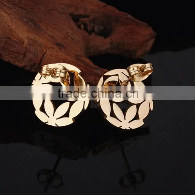 Stainless steel hawaiian flower costume jewelry set