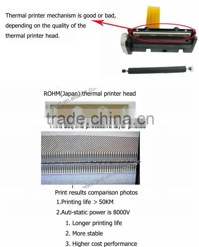 Thermal portable printer thermal printer head JX-2R-10SL