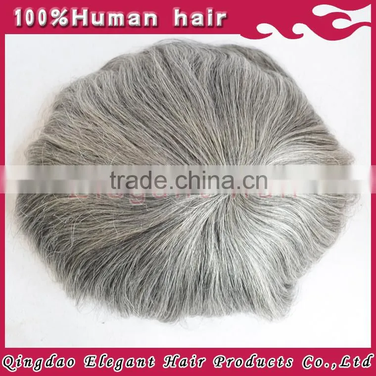 China wholesale websites unprocessed indian virgin hair mens toupees grey hair