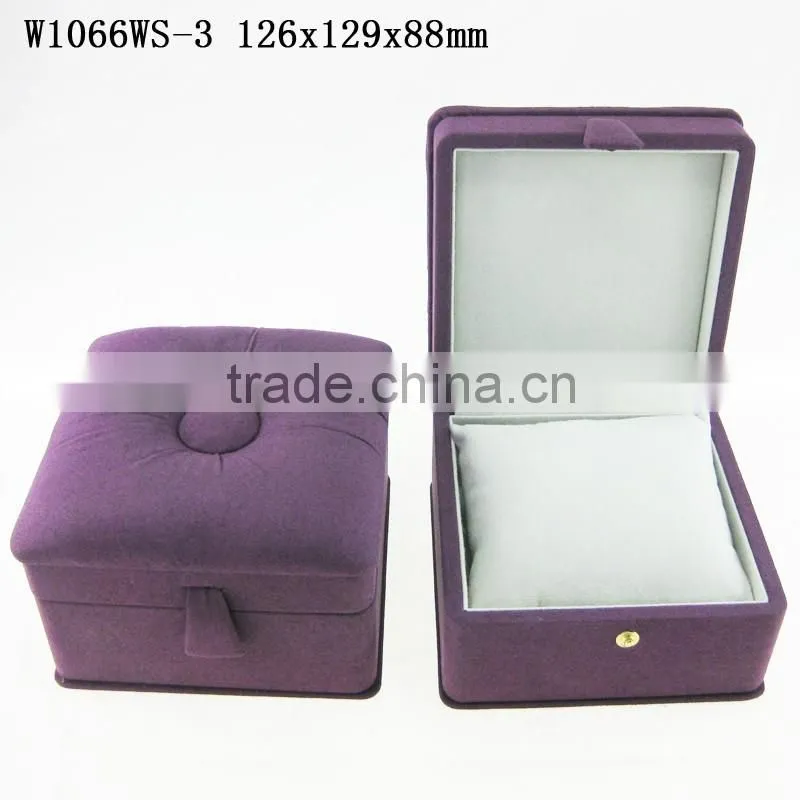 W514 Luxury Storage Display Wooden Single Watch Packaging Box Lining Velvet
