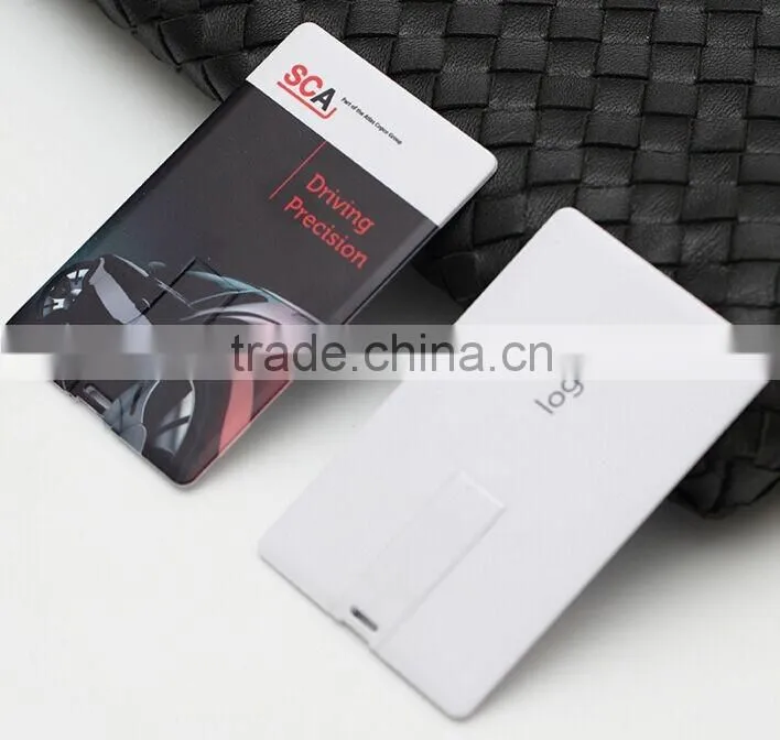 custom white card usb drives 1gb printed