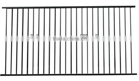 Pool Fencing - Flat Top 1.2m high x 2.4m long - Satin Black