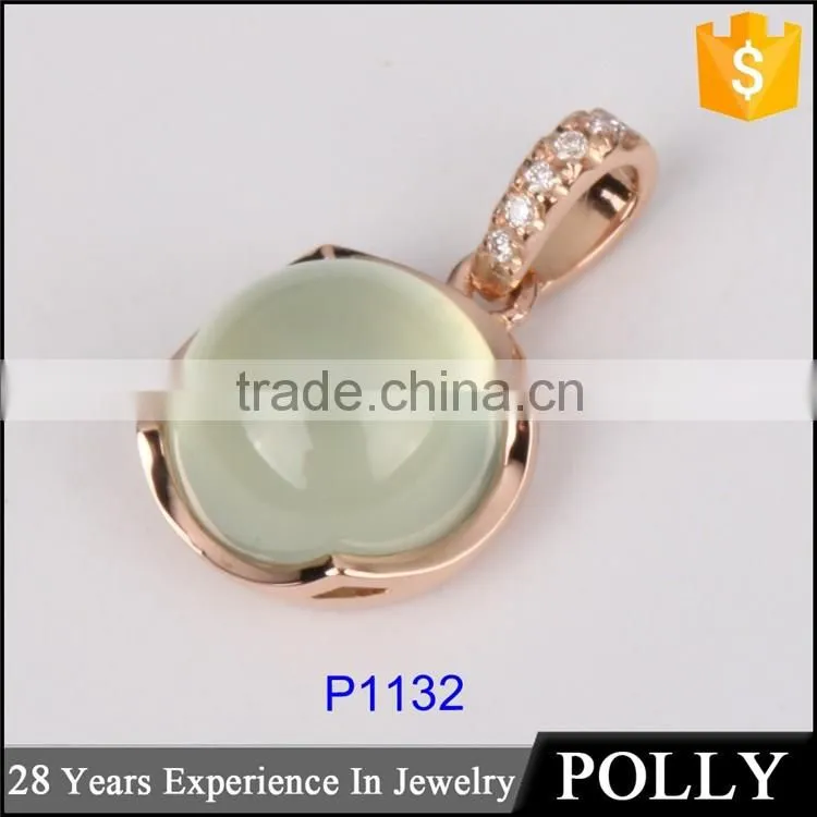 wholesale natural precious gemstone silver pendant prehnite handmade jewellery