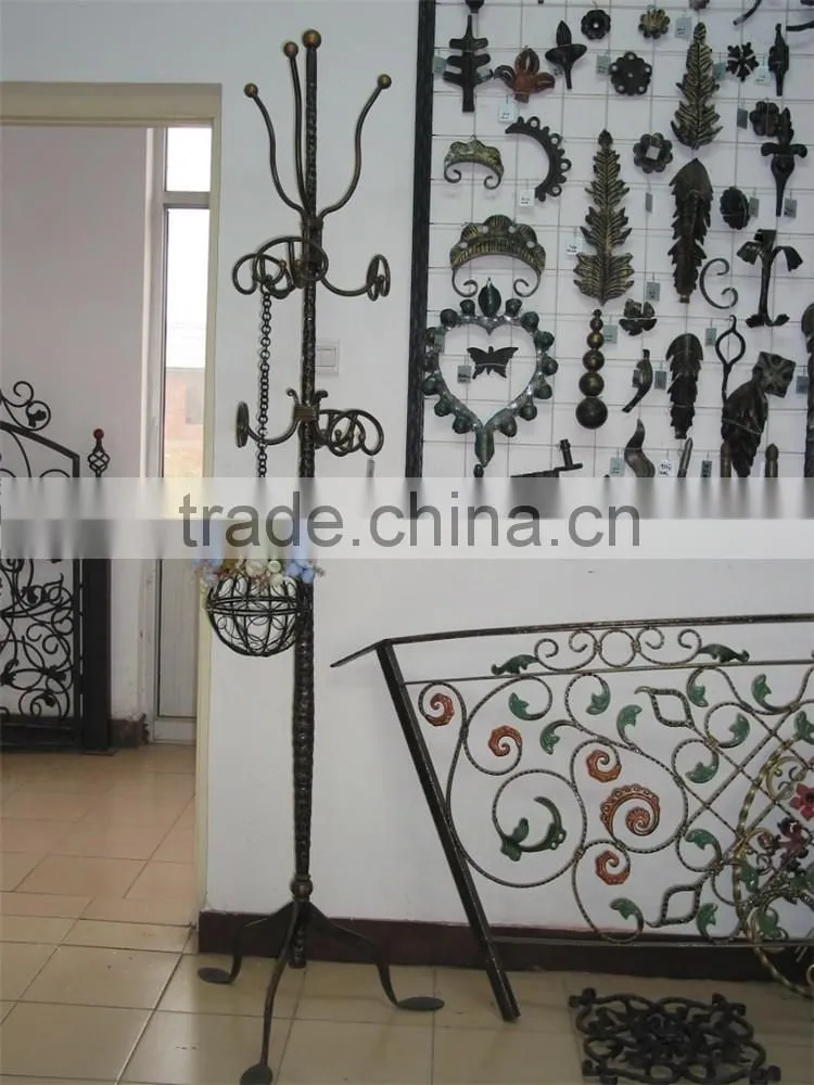 Wrought Iron Coat Shelf