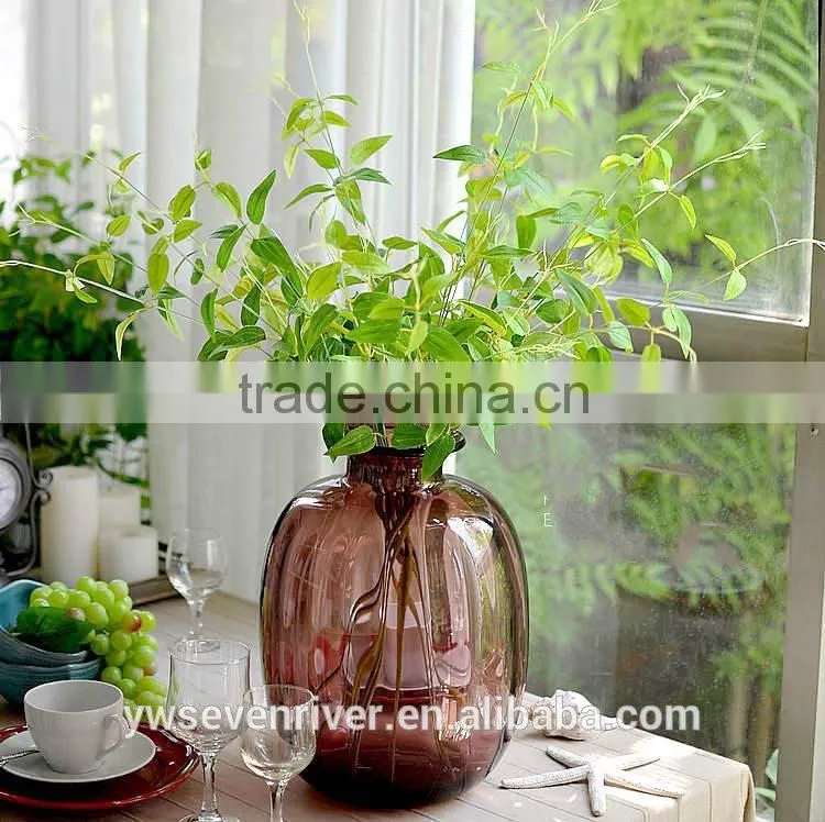 4 small bifurcation, fern leaf simulation leaves cane Simulation of green plants Simulation flower vines Fake flowers adornment