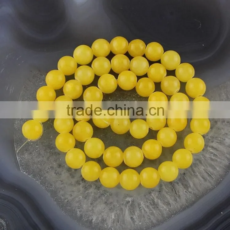 YJ1124 -5 High quality light blue dyed jade stone beads strand