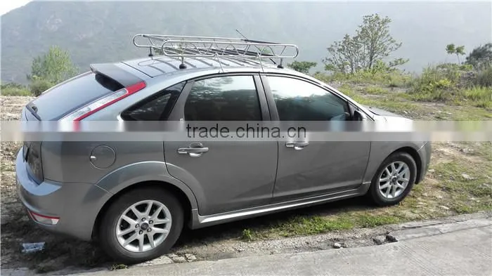 Powder coated install car roof rack cargo baskets