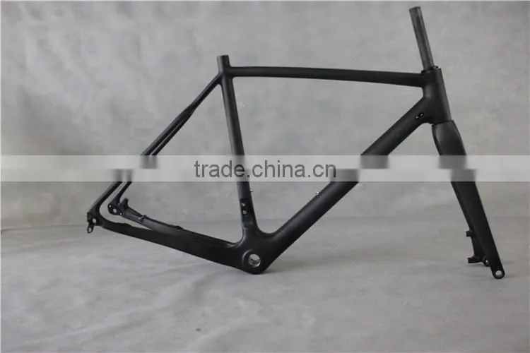 2015 Carbon Fiber CX Bike Frame Fork Thru Axle Cyclocross Disc-brakes frame BB86 DI2 compatible