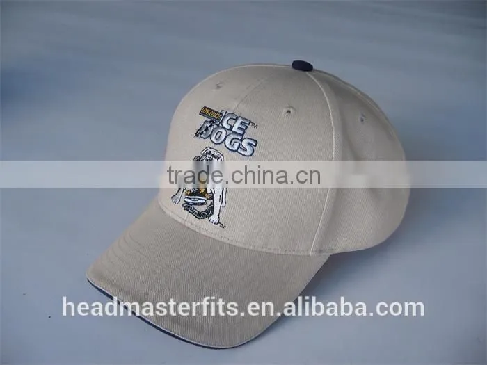 Custom embroidery baseball hats sandwich brim bill plain baseball cap