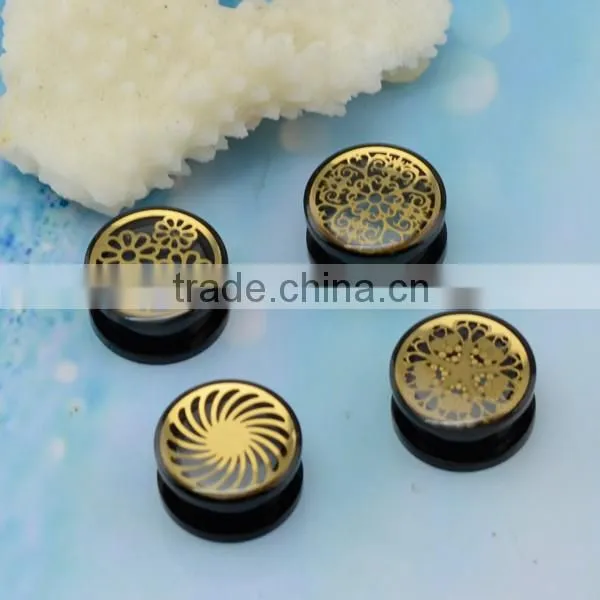TP011440 latest fashion black plated teenage extender ears piercing jewelry
