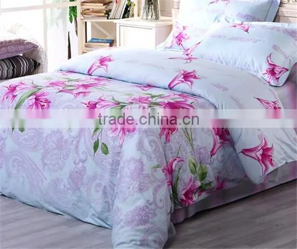 microfiber 100polyester pigment printed brushed fabric for home textile plain fabric for bedding