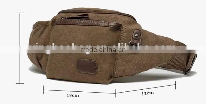 New Canvas Outdoor Sports Waist Pocket Casual Shoulder Belt Bag Purse Wallet