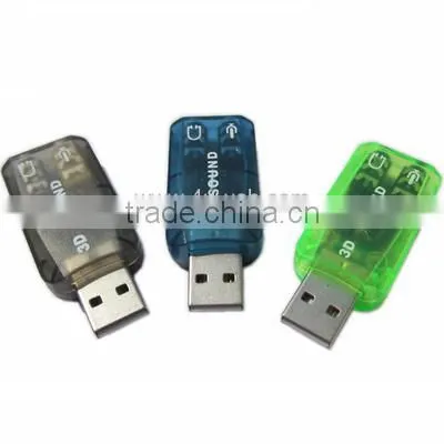 USB DSP 5.1 External Sound Card Adapter Mono Channel