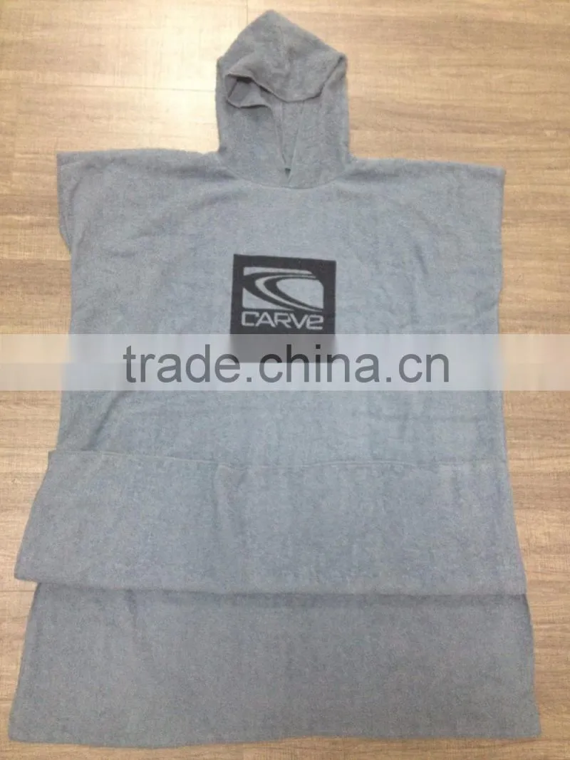 poncho hooded beach towel for adult