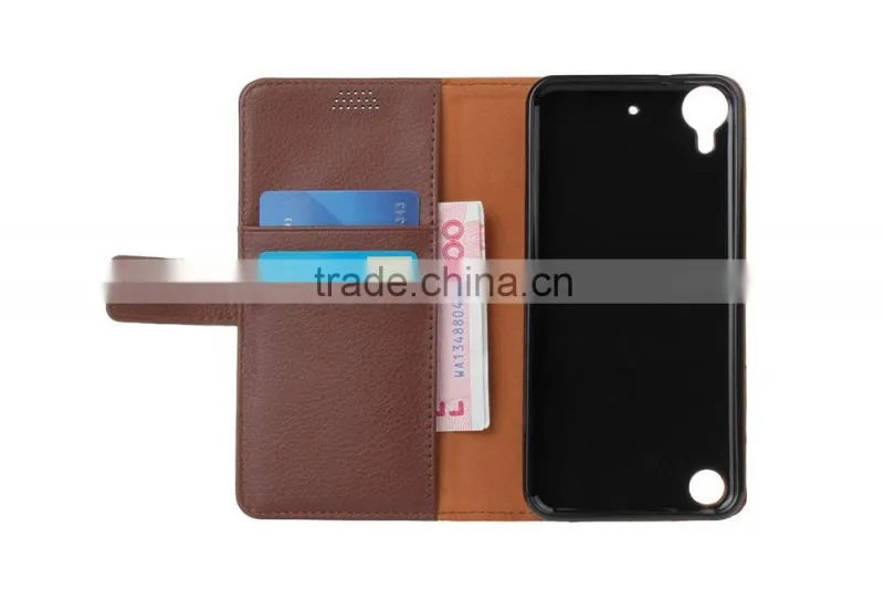 MMT Litchi Grain wallet leather flip case for HTC 530 holder leather case with card slot for HTC 530