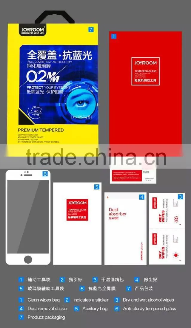 JOYROOM Anti-BlueLight Full Screen Tempered Glass Screen Protector For iPhone 6/6s MT-4186