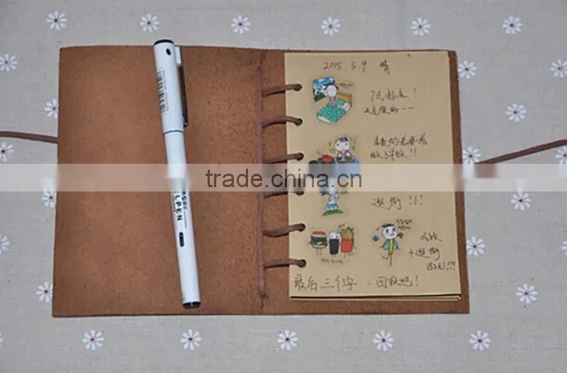 Top grade unique design handmade vintage genuine leather diary 2016