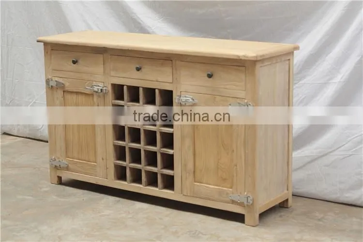 Reproduction anique solid wood wine cabinet