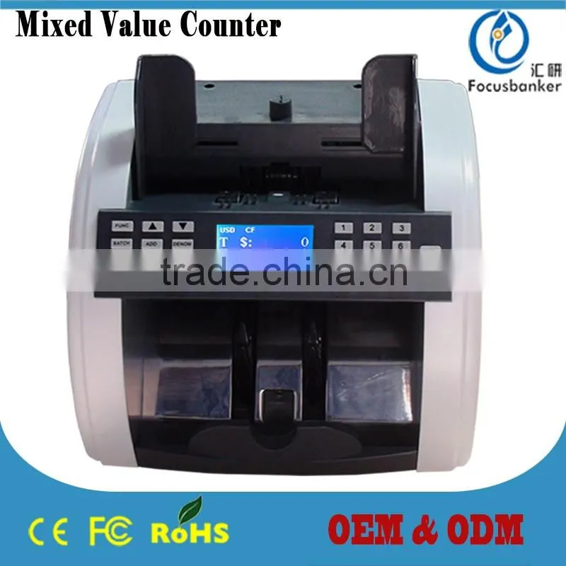 Currency Counter/Money Counter/Bill Counter with UV,MG/MT,IR Fake Notes Detection for Euro(EUR) & Romanian Leu (ROL)