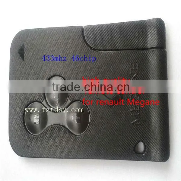 Tongda Hot sale for renault 3 button megane smart key 433mhz 46chip