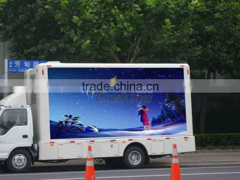 China waterproof outdoor p6 truck mobile led video display High brightness flexible truck stage screen