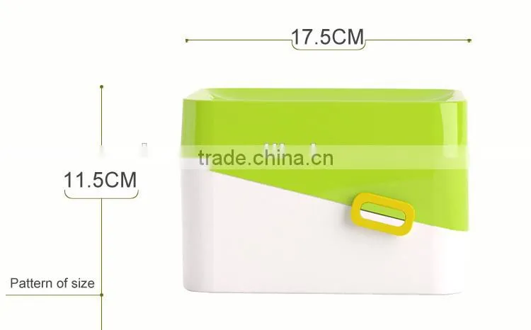 eco-friendly mini plastic decorate Square tissue box