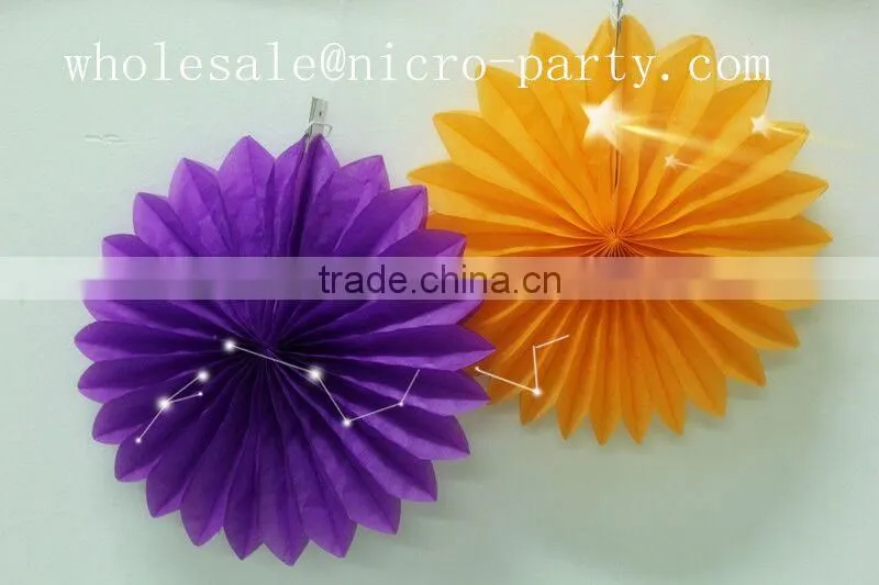 Pinwheel paper fan,!!!colorful tissue paper fan for decoration