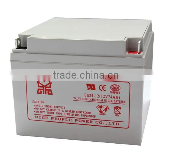 trade assurance deep cycle cell 12v 24ah gel battery supplier