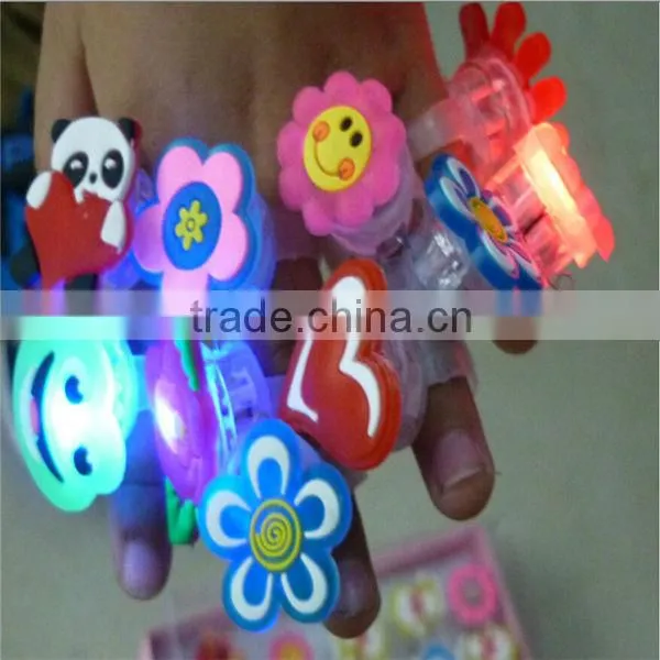 colorful plastic led ring custom party finger led light
