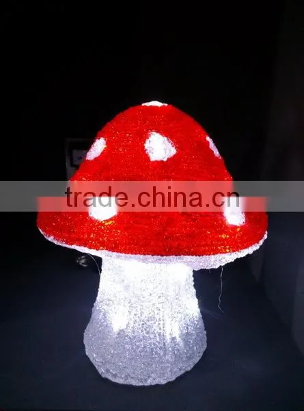 3D acrylic mushroom motif LED christmas light
