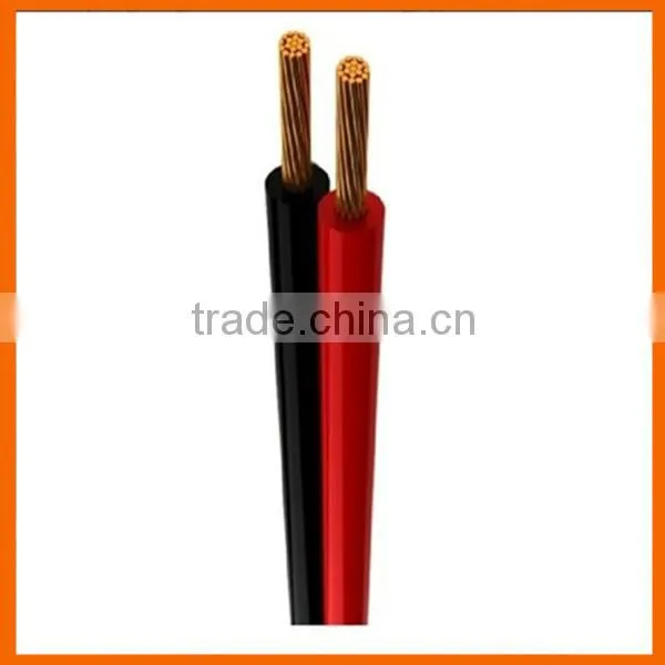 flexible paralleled red black pvc copper cca speaker cable wire