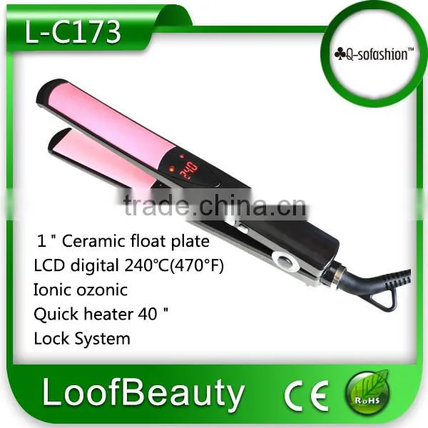 Top Quality New Design Digital display 230C/450F Hot Selling Hair Straightener