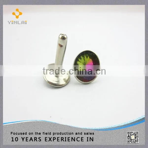 Decorative metal rhinestone rivet for garment