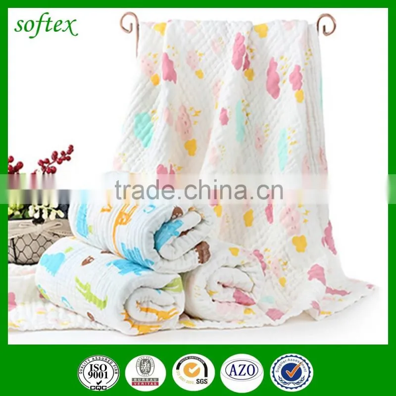 2016 hot design cotton muslin swaddle for baby