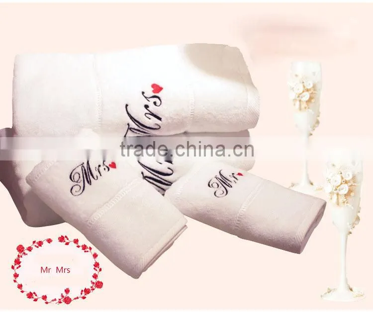 100% Cotton 4 pieces Customized Towel Set with logo in gift box