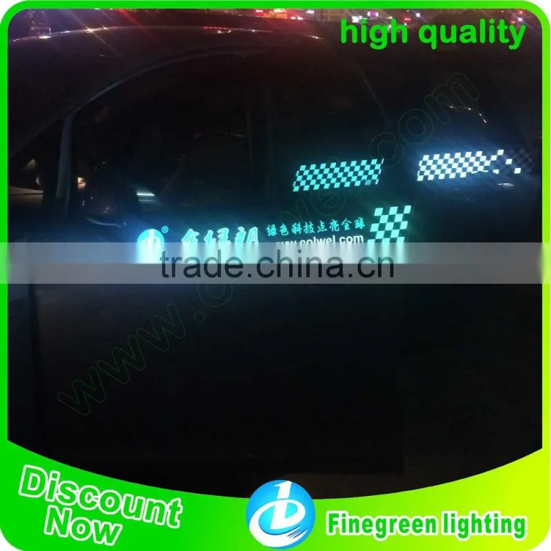 Custom el car sticker--accept small sample order EL products