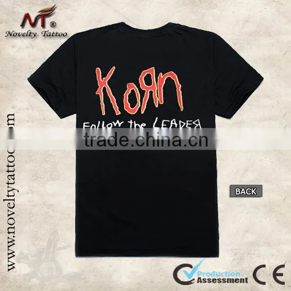 T100293 Pattern Tattoo Black T-shirt